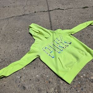 PINK Victoria's Secret Neon Yellow Hoodie